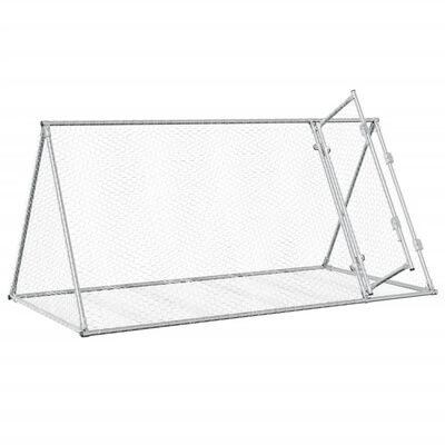 vidaXL Cage à lapin argenté 200x105x91 cm acier galvanisé