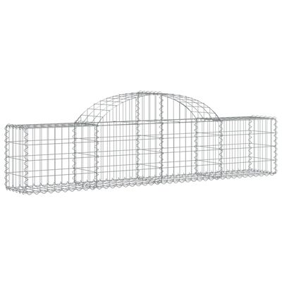 vidaXL Paniers à gabions arqués 10 pcs 200x30x40/60 cm Fer galvanisé