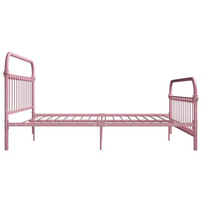 vidaXL Cadre de lit sans matelas rose métal 180x200 cm