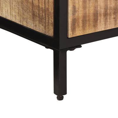 vidaXL Table basse 90x50x30 cm bois massif de manguier brut