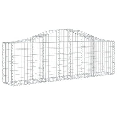 vidaXL Paniers à gabions arqués 9 pcs 200x30x60/80 cm Fer galvanisé