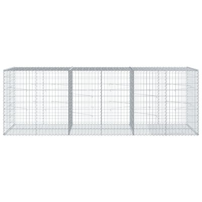 vidaXL Panier gabion avec couvercle 300x100x100 cm fer galvanisé