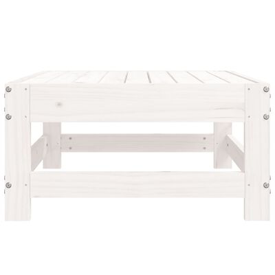 vidaXL Repose-pied de jardin blanc bois de pin massif