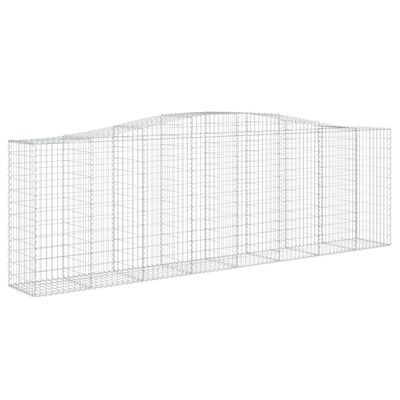 vidaXL Paniers à gabions arqués 3 pcs 400x50x120/140 cm Fer galvanisé