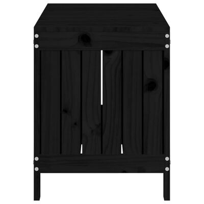 vidaXL Boîte de rangement de jardin Noir 108x42,5x54cm Bois massif pin