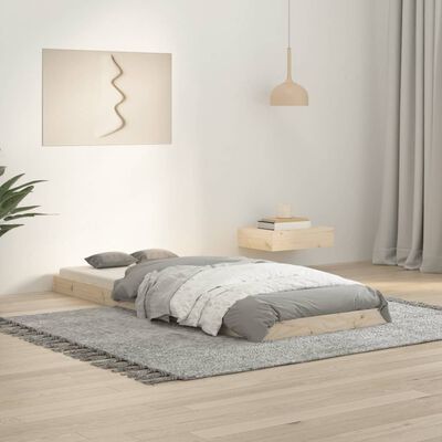 vidaXL Cadre de lit 75x190 cm petit simple bois massif de pin