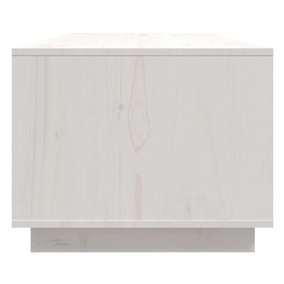 vidaXL Table basse Blanc 110x50x40 cm Bois massif de pin