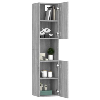 vidaXL Armoire de bain Sonoma gris 30x30x130 cm Bois d'ingénierie