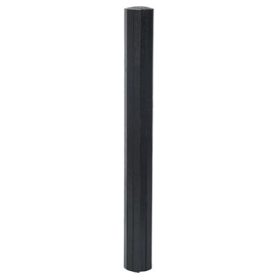 vidaXL Tapis rectangulaire noir 70x300 cm bambou