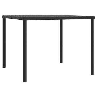 vidaXL Ensemble à manger de jardin coussins 2pcs noir résine tressée