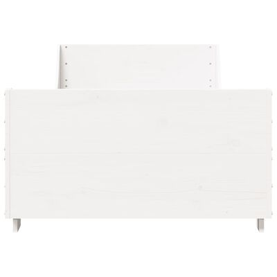 vidaXL Cadre de lit sans matelas blanc 90x200 cm bois de pin massif