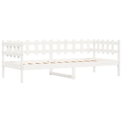 vidaXL Lit de jour sans matelas blanc 80x200 cm bois de pin massif