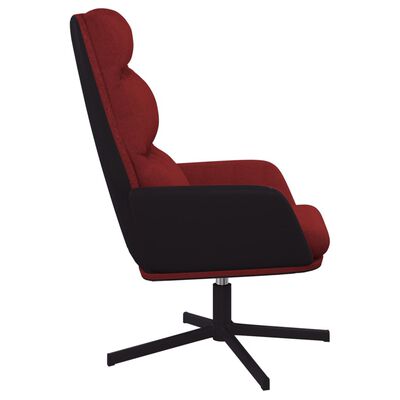 vidaXL Chaise de relaxation Rouge bordeaux Tissu