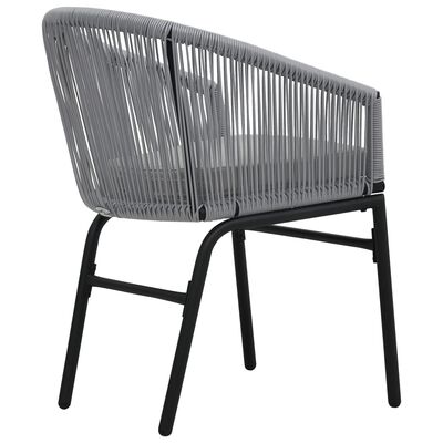 vidaXL Chaises de jardin lot de 2 Anthracite Rotin PE