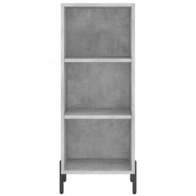 vidaXL Buffet haut Gris béton 34,5x34x180 cm Bois d'ingénierie