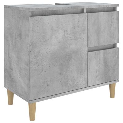 vidaXL Armoire de salle de bain gris béton 65x33x60 cm