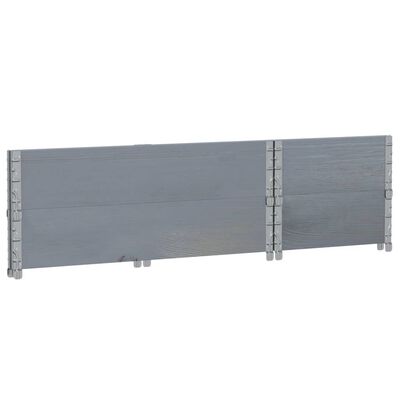 vidaXL Colliers de palette 2 pcs gris 100x50 cm bois de pin solide