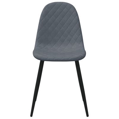 vidaXL Chaises à manger lot de 4 Gris foncé Velours