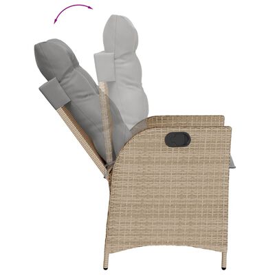 vidaXL Ensemble à manger de jardin et coussins 9 pcs mélange beige