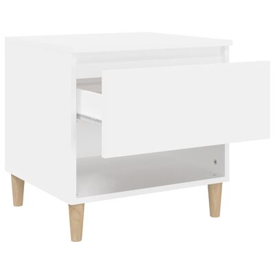 vidaXL Tables de chevet 2 pcs Blanc 50x46x50 cm Bois d’ingénierie