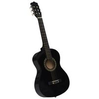 vidaXL Guitare classique de débutants et enfants Noir 1/2 34"