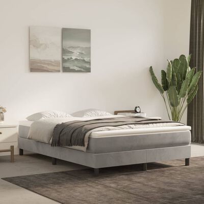 vidaXL Matelas de lit à ressorts ensachés Gris clair 140x190x20 cm