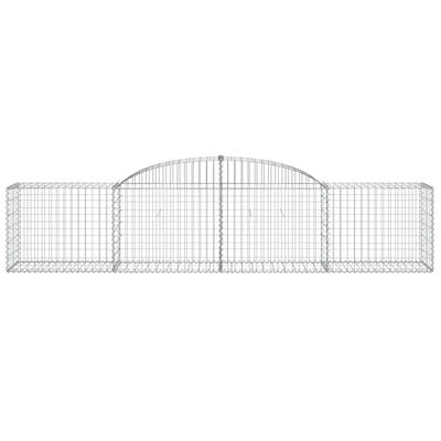 vidaXL Paniers à gabions arqués 7 pcs 300x50x60/80 cm fer galvanisé