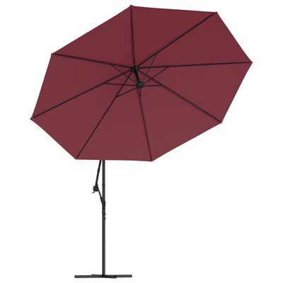 vidaXL Parasol de jardin en porte-à-faux et poteau en aluminium