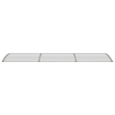 vidaXL Auvent de porte Gris 300x75 cm Polycarbonate