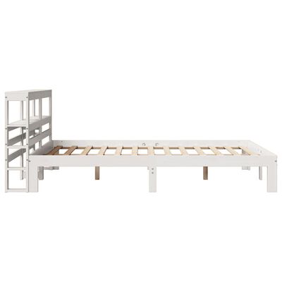 vidaXL Cadre de lit avec tête de lit sans matelas blanc 120x190 cm