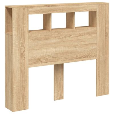 vidaXL Tête de lit à LED chêne sonoma 120x18,5x103,5cm bois ingénierie