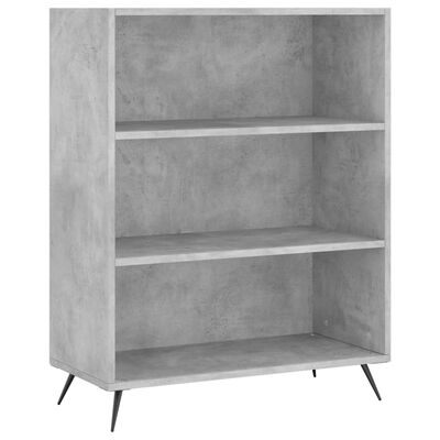 vidaXL Buffet haut Gris béton 69,5x34x180 cm Bois d'ingénierie