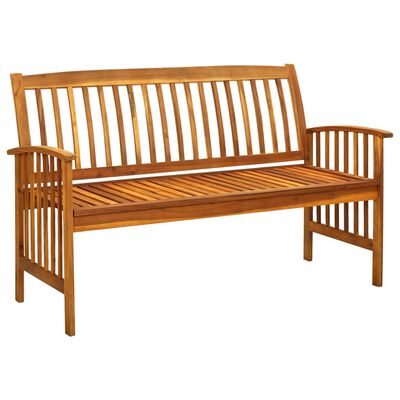 vidaXL Banc de jardin avec coussin 147 cm Bois d'acacia massif