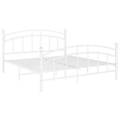 vidaXL Cadre de lit sans matelas blanc métal 200x200 cm