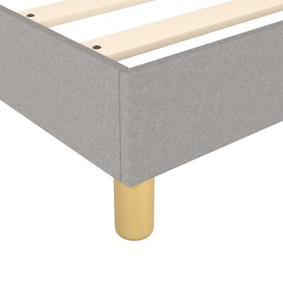 vidaXL Sommier à lattes de lit avec matelas Gris clair 140x190cm Tissu