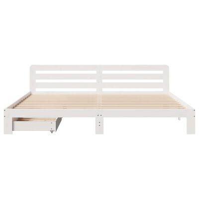 vidaXL Cadre de lit sans matelas blanc 180x200 cm bois massif de pin