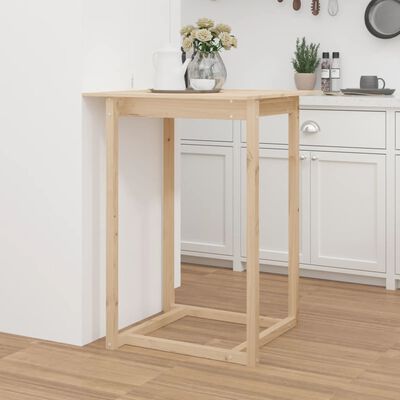 vidaXL Table de bar 80x80x110 cm Bois massif de pin