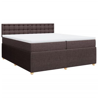 vidaXL Sommier à lattes de lit avec matelas Marron foncé 200x200 cm