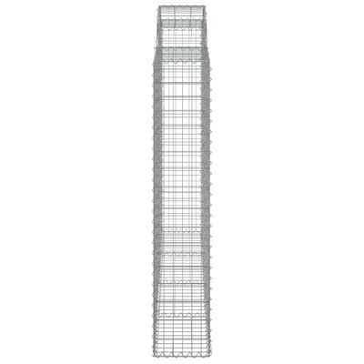 vidaXL Panier de gabions arqué 200x30x160/180 cm Fer galvanisé