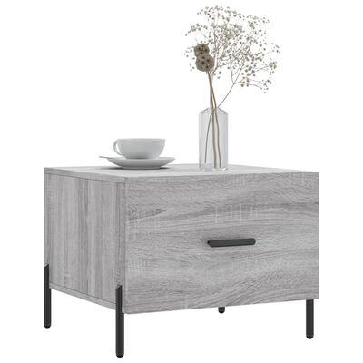 vidaXL Table basse Sonoma gris 50x50x40 cm Bois d'ingénierie