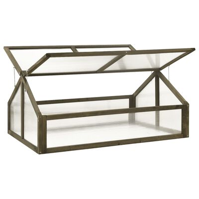 vidaXL Serre Gris 114x80x50 cm Bois de sapin