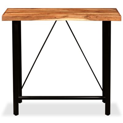 vidaXL Table de bar Bois massif d'acacia 120x60x107 cm