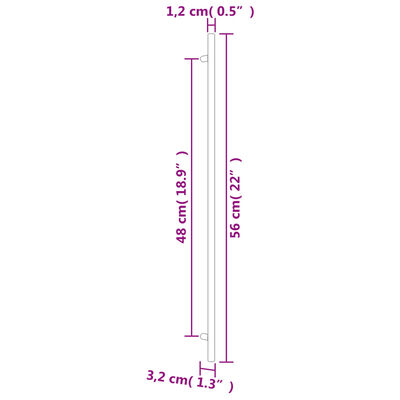 vidaXL Poignées d'armoire 20 pcs bronze 480 mm acier inoxydable