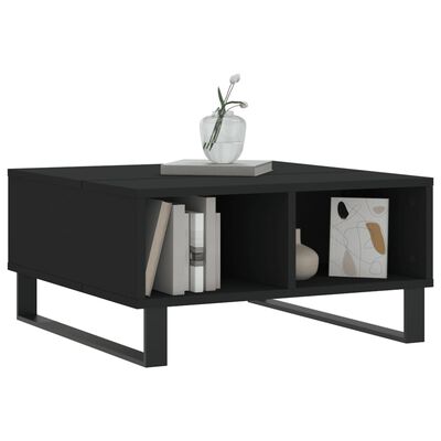 vidaXL Table basse Noir 60x60x30 cm Bois d'ingénierie