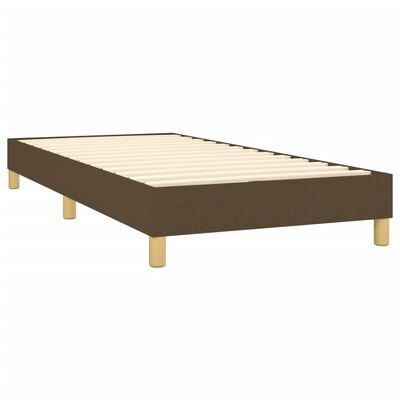 vidaXL Sommier à lattes de lit avec matelas Marron foncé 100x200 cm