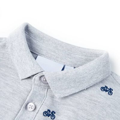 Polo pour enfants mélangé gris 104