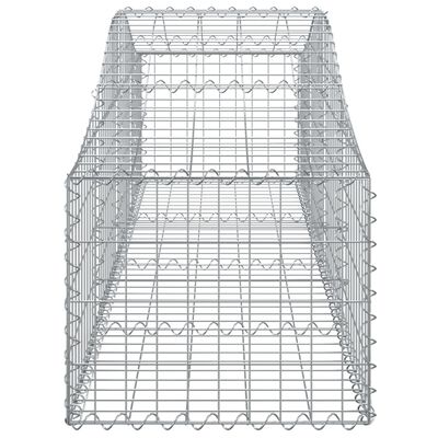 vidaXL Paniers à gabions arqués 4 pcs 200x50x40/60 cm fer galvanisé