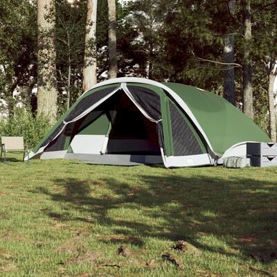 vidaXL Tente de cabine familiale 6 personnes vert imperméable