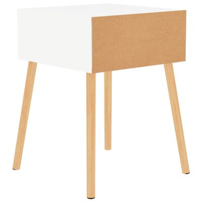 vidaXL Tables de chevet 2 pcs Blanc brillant Bois d'ingénierie