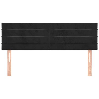 vidaXL Têtes de lit 2 pcs Noir 72x5x78/88 cm Velours